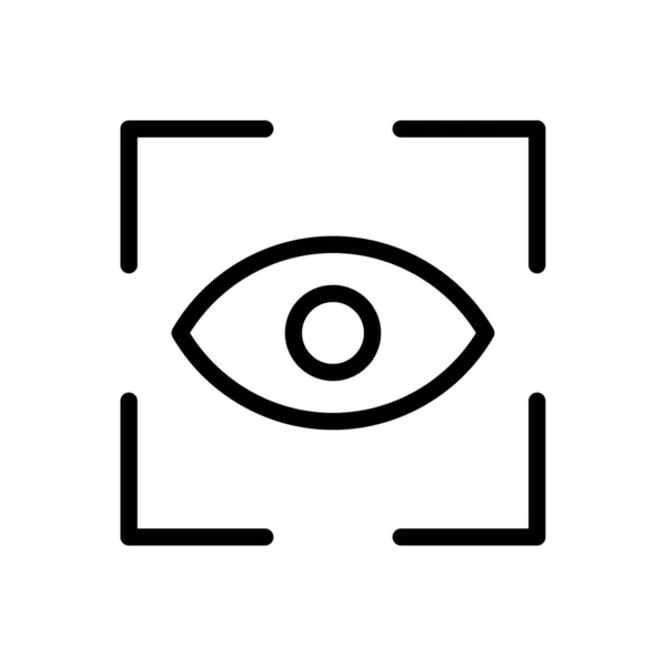 Icône Ligne Mince Vecteur Oeil — Image vectorielle