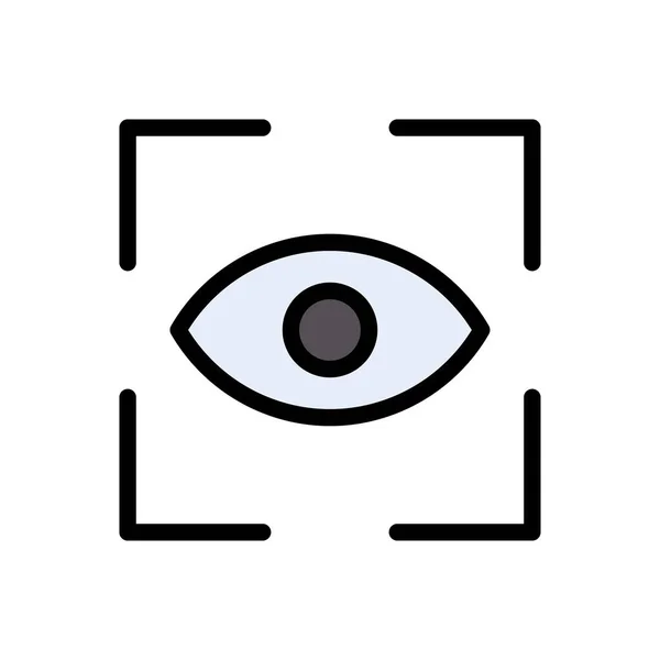 Eye Vector Thin Line Icon — Stock Vector