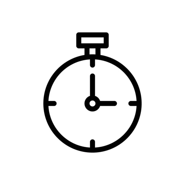 Χρονόμετρο Διάνυσμα Λεπτή Γραμμή Εικονίδιο — Διανυσματικό Αρχείο
