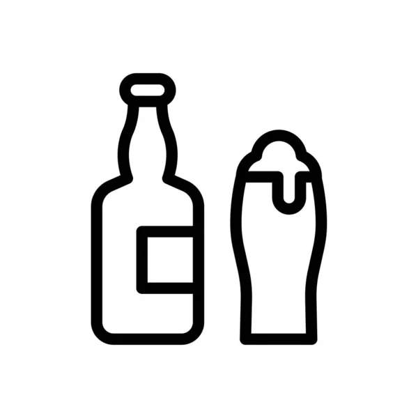啤酒矢量细线图标 — 图库矢量图片