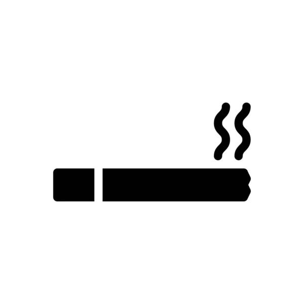 Rauchen Vektor Glyphen Flaches Symbol — Stockvektor
