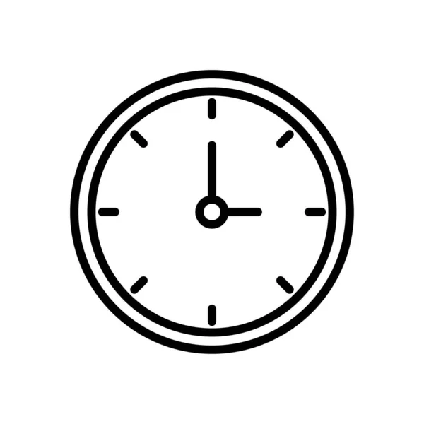 Reloj Vector Delgada Línea Icono — Archivo Imágenes Vectoriales