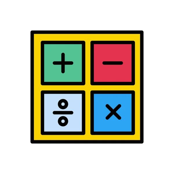 Icono Línea Color Vector Contable — Archivo Imágenes Vectoriales