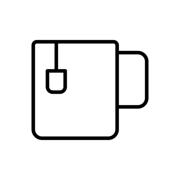 Кава Вектор Тонка Лінія Значок — стоковий вектор