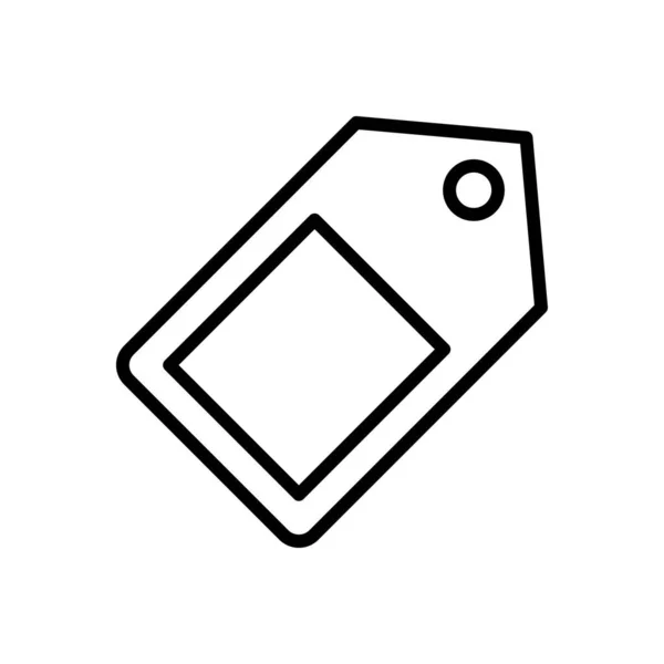 Étiquette Vecteur Ligne Mince Icône — Image vectorielle