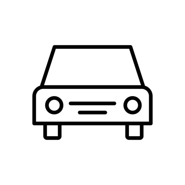 車のベクトルの細い線のアイコン — ストックベクタ
