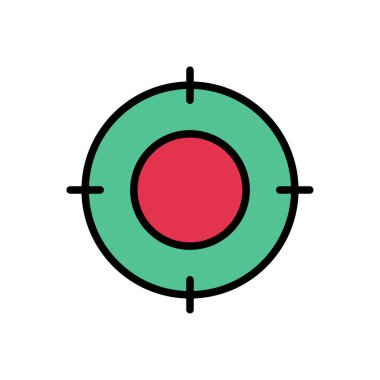 odak vektör renk çizgisi simgesi