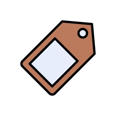 etiket vektör renk çizgisi simgesi