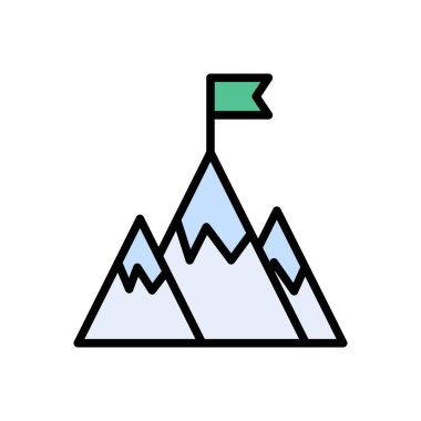 hedef vektör renk çizgisi simgesi