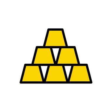 ingot vektör renk çizgisi simgesi