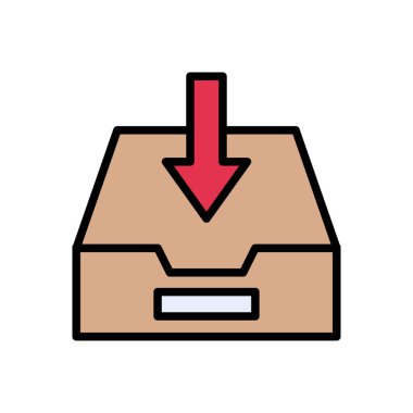 vektör renk çizgisi simgesini aç