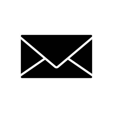 e-posta vektörü düz simgesi 