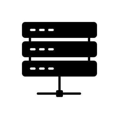 veritabanı vektör düz simgesi 