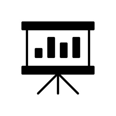 sunum vektörü düz simgesi 