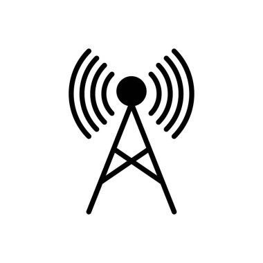 Sinyal vektörü düz simgesi 