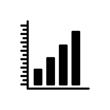 büyüme vektörü glyph düz simgesi 