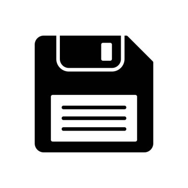 diskette vektör glifini düz simge 