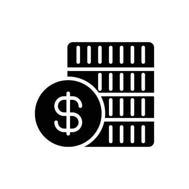 Bozuk paralar vektör düz simgesi 