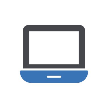 dizüstü bilgisayar vektörü renk simgesi 