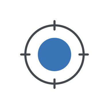 odak vektörü renk simgesi 