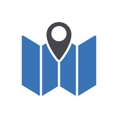 konum vektör renk simgesi 