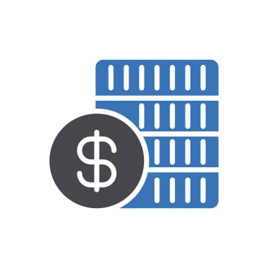 Bozuk paralar vektör renk simgesi 