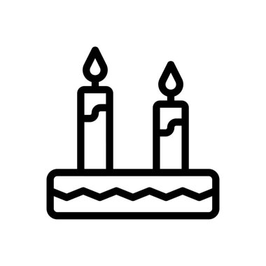 kek vektörü ince çizgi simgesi 