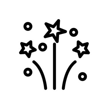 kutlama vektörü ince çizgi simgesi 