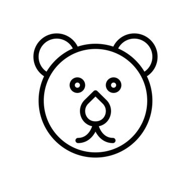 Ayı vektörü ince çizgi simgesi 