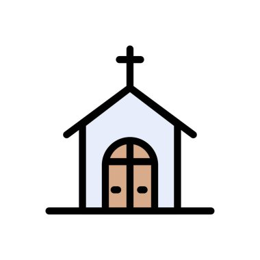 Katolik vektör renk çizgisi simgesi 