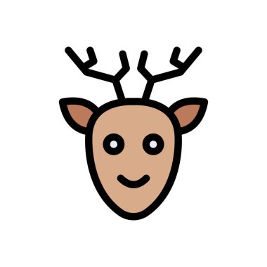 hayvan vektör renk çizgisi simgesi 