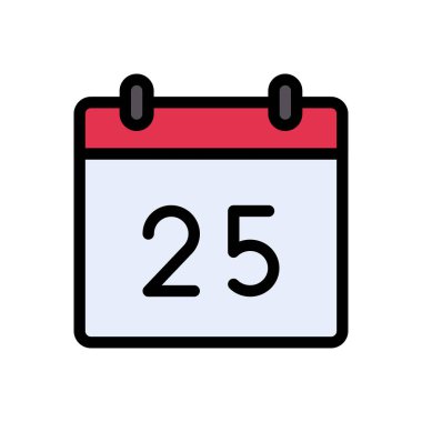 tarih vektör renk çizgisi simgesi 