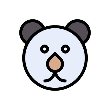 Ayı vektör renk çizgisi simgesi 