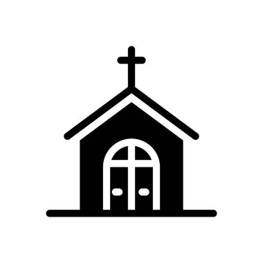 Katolik vektör sembolü düz simge 