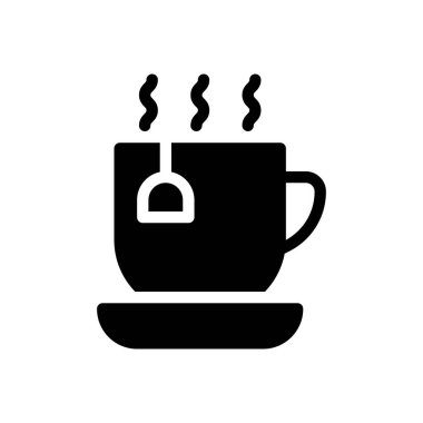 kahve vektörü düz simge 