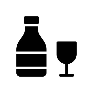 alkol vektörü düz simge 