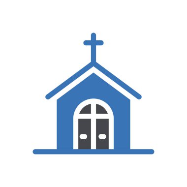 Katolik vektör kabartma renk simgesi 