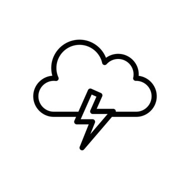 fırtına vektörü ince çizgi simgesi 