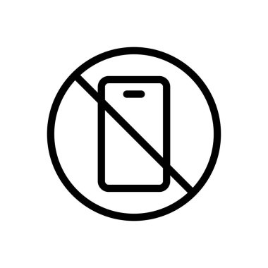 mobil vektör ince çizgi simgesi 