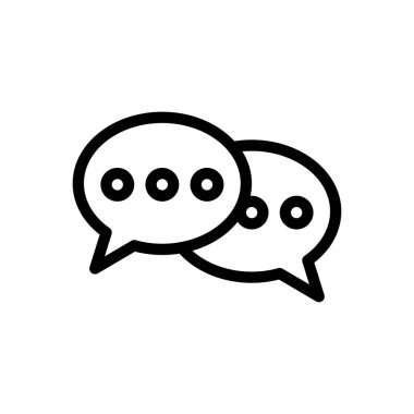 konuşma vektörü ince çizgi simgesi 