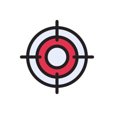 hedef vektör renk çizgisi simgesi 