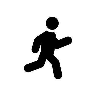 egzersiz vektörü düz simgesi 