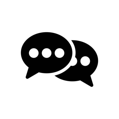 sohbet vektörü düz simgesi 