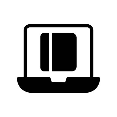 vektör glyph düz simgesi okunuyor 