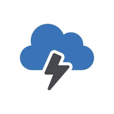 fırtına vektörü renk simgesi 