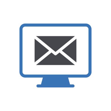 Gelen kutusu vektör renk simgesi 