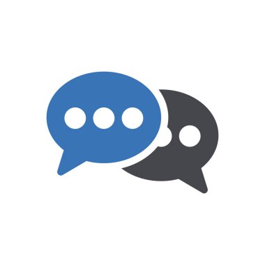 sohbet vektörü renk simgesi 