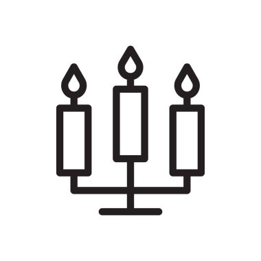 Mumlar vektör ince çizgi simgesi 