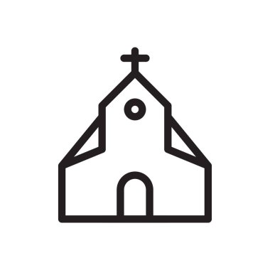 Katolik vektör ince çizgi simgesi 