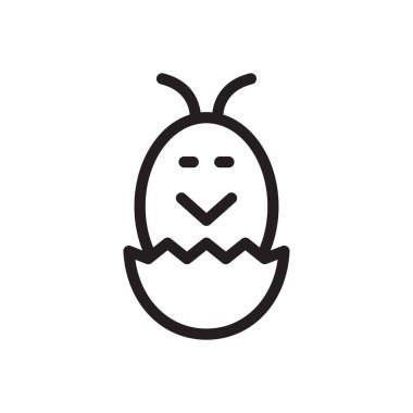 yumurta vektörü ince çizgi simgesi 